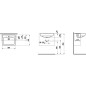 Laufen Pro - Lavabo semi-encastré, 560x440 mm, 1 trou pour robinetterie, blanc H8129610001041 Laufen Pro - Lavabo semi-encastré, 560x440 mm, 1 trou pour robinetterie, blanc H8129610001041
