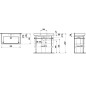 Laufen Pro S - Lavabo, 850x460 mm, 3 trous pour robinetterie, avec LCC, blanc H8139654001081