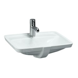 Laufen Pro A - Lavabo 490x360 mm, sans trou pour robinetterie, avec LCC, blanc H8119664001091