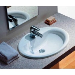 Laufen Pro - Lavabo encastré, 560x440 mm, 1 trou pour robinetterie, blanc H8139510001041