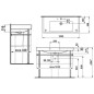 Laufen Pro S - Lavabo, 1050x460 mm, 3 trous pour robinetterie, avec LCC, blanc H8139664001081 Laufen Pro S - Lavabo, 1050x460 mm, 3 trous pour robinetterie, avec LCC, blanc H8139664001081
