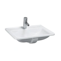 Laufen Pro - Lavabo à encastrer, 560x440 mm, 1 trou pour robinetterie, avec LCC, blanc H8139614001041