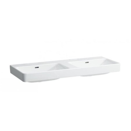 Laufen Pro S - Double-lavabo 1200x465 mm, sans trou pour robinetterie, avec LCC, blanc H8149664001091