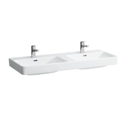 Laufen Pro S - Double-lavabo 1200x465 mm, 2 trous pour robinetterie, avec LCC, blanc H8149664001041
