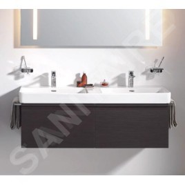 Laufen Pro S - Double-lavabo 1200x465 mm, 6 trous pour robinetterie, avec LCC, blanc H8149664001081