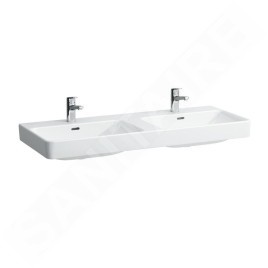 Laufen Pro S - Double-lavabo 1200x465 mm, 2 trous pour robinetterie, blanc H8149660001041