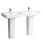 Laufen Pro S - Double-lavabo 1300x460 mm, 6 trous pour robinetterie, blanc H8149680001081 Laufen Pro S - Double-lavabo 1300x460 mm, 6 trous pour robinetterie, blanc H8149680001081