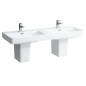 Laufen Pro S - Double-lavabo 1300x460 mm, 2 trous pour robinetterie, avec LCC, blanc H8149684001041 Laufen Pro S - Double-lavabo 1300x460 mm, 2 trous pour robinetterie, avec LCC, blanc H8149684001041