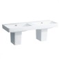 Laufen Pro S - Double-lavabo 1300x460 mm, sans trou pour robinetterie, avec LCC, blanc H8149684001091 Laufen Pro S - Double-lavabo 1300x460 mm, sans trou pour robinetterie, avec LCC, blanc H8149684001091