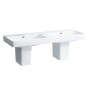 Laufen Pro S - Double-lavabo 1300x460 mm, sans trou pour robinetterie, blanc H8149680001091 Laufen Pro S - Double-lavabo 1300x460 mm, sans trou pour robinetterie, blanc H8149680001091