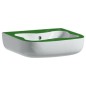Laufen Florakids - Lave-mains, 450x410 mm, 1 trou pour robinetterie, blanc/vert H8150310721041