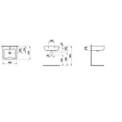 Laufen Florakids - Lave-mains, 450x410 mm, 1 trou pour robinetterie, blanc H8150310001041