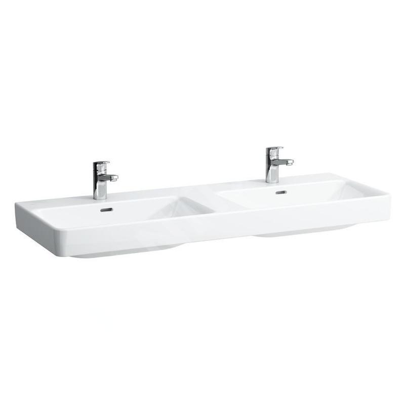 Laufen Pro S - Double-lavabo 1300x460 mm, 6 trous pour robinetterie, avec LCC, blanc H8149684001081 Laufen Pro S - Double-lavabo 1300x460 mm, 6 trous pour robinetterie, avec LCC, blanc H8149684001081
