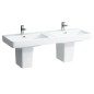 Laufen Pro S - Double-lavabo 1300x460 mm, 6 trous pour robinetterie, avec LCC, blanc H8149684001081 Laufen Pro S - Double-lavabo 1300x460 mm, 6 trous pour robinetterie, avec LCC, blanc H8149684001081