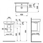 Laufen Pro S - Lave-mains, 450x340 mm, 1 trou robinetterie, sans trop-plein, avec LCC, blanc H8169614001561