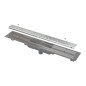 Alcadrain Douchegoten - Receveur de douche Antivandal Low 1050 mm, avec grille, écoulement vertical, acier inoxydable brillant