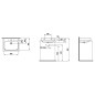 Laufen Pro S - Lavabo, 550x465 mm, 3 trous pour robinetterie, avec LCC, blanc H8169624001081 Laufen Pro S - Lavabo, 550x465 mm, 3 trous pour robinetterie, avec LCC, blanc H8169624001081