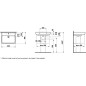 Laufen Pro - Lavabo, 600x480 mm, 1 trou pour robinetterie, avec LCC, blanc H8189524001041 Laufen Pro - Lavabo, 600x480 mm, 1 trou pour robinetterie, avec LCC, blanc H8189524001041