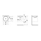 Laufen Pro A - Lavabo 420x420 mm, sans trou pour robinetterie, blanc H8189610001091 Laufen Pro A - Lavabo 420x420 mm, sans trou pour robinetterie, blanc H8189610001091