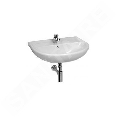 Jika Lyra plus - Lavabo 500x410mm mm, avec trop-plein, avec trou pour robinetterie, blanc H8143810001041