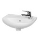 Jika Lyra plus - Lavabo 400x310 mm, avec trop-plein, avec trou pour robinetterie à droite, blanc H8153810001061