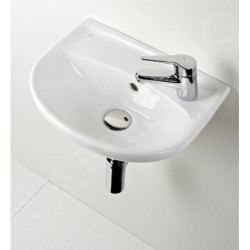 Jika Lyra plus - Lavabo 400x310 mm, avec trop-plein, avec trou pour robinetterie à droite, blanc H8153810001061