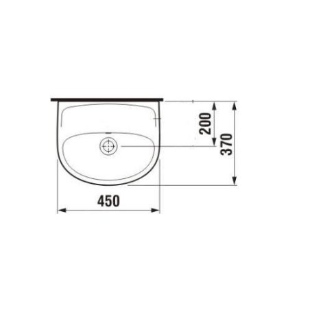 Jika Lyra plus - Lave-mains 450x370 mm, avec trop-plein, blanc H8153820001091