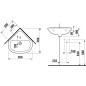 Jika Deep - Lavabo d’angle, 550x560 mm, avec trop-plein, avec trou pour robinetterie, blanc H8166140001041 Jika Deep - Lavabo d’angle, 550x560 mm, avec trop-plein, avec trou pour robinetterie, blanc H8166140001041
