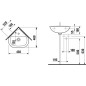Jika Deep - Lave-mains d'angle, 450x460mm, avec trop-plein, avec trou pour robinetterie, blanc H8166120001041 Jika Deep - Lave-mains d'angle, 450x460mm, avec trop-plein, avec trou pour robinetterie, blanc H8166120001041