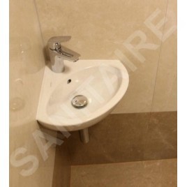Jika Deep - Lave-mains d'angle, 450x460mm, avec trop-plein, avec trou pour robinetterie, blanc H8166120001041
