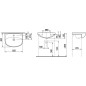 Jika Lyra plus - Lavabo 600x460 mm, avec trop-plein, blanc H8133830001091 Jika Lyra plus - Lavabo 600x460 mm, avec trop-plein, blanc H8133830001091