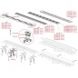 Alcadrain Douchegoten - Bac à douche Simple 550 mm, avec bord pour grille perforée, grille incluse, tapis en acier inoxydable