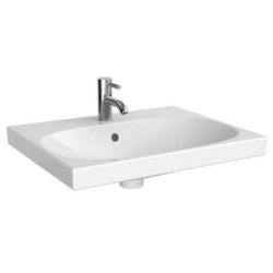 Geberit Acanto - Lavabo 600x482 mm, avec 1 trou, avec trop-plein, blanc 500.620.01.2