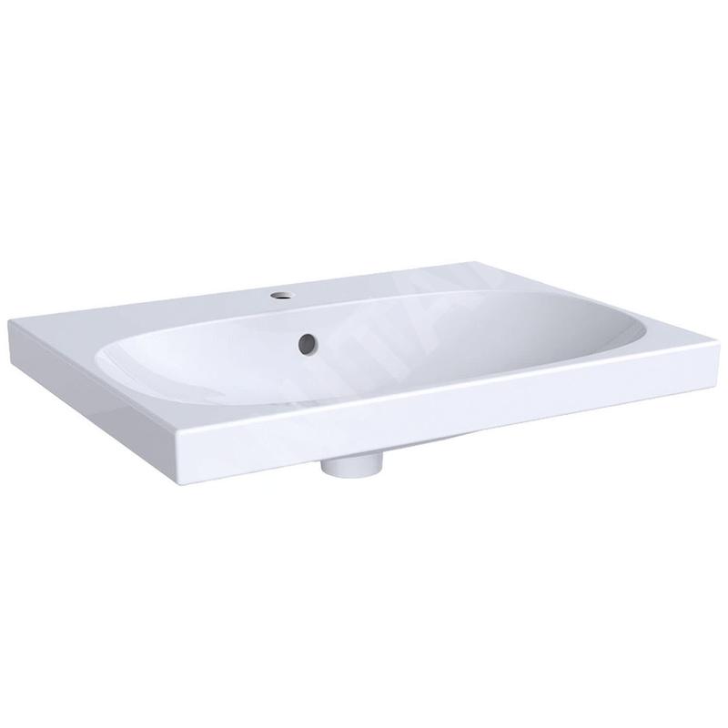 Geberit Acanto - Lavabo 650x482 mm, avec 1 trou, avec trop-plein, avec KeraTect, blanc 500.621.01.8 Geberit Acanto - Lavabo 650x482 mm, avec 1 trou, avec trop-plein, avec KeraTect, blanc 500.621.01.8