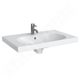 Geberit Acanto - Lavabo 750x482 mm, avec 1 trou, avec trop-plein, blanc 500.622.01.2