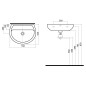 Kolo Rekord - Lavabo 550x420 mm, sans trou pour la robinetterie, blanc K91055000