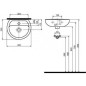 Kolo Rekord - Lavabo, 400x330 mm, sans trou pour robinet, blanc K92040000