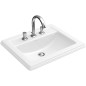 Villeroy & Boch Hommage - Lavabo avec trop-plein, 630 mm x 525 mm, avec Ceramicplus, blanc - lavabo un trou 710263R1 Villeroy & Boch Hommage - Lavabo avec trop-plein, 630 mm x 525 mm, avec Ceramicplus, blanc - lavabo un trou 710263R1