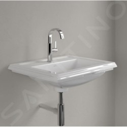 Villeroy & Boch Hommage - Lavabo avec trop-plein, 630 mm x 525 mm, avec Ceramicplus, blanc - lavabo un trou 710263R1