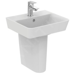 Ideal Standard Connect Air - Lavabo Cube, 400x350x160 mm, avec déversoir,  ouverture pour mitigeur, avec Ideal Plus, blanc