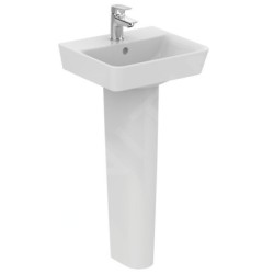 Ideal Standard Connect Air - Lavabo Cube, 400x350x160 mm, avec déversoir,  ouverture pour mitigeur, avec Ideal Plus, blanc