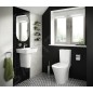 Ideal Standard Connect Air - Lavabo Cube, 400x350x160 mm, avec déversoir,  ouverture pour mitigeur, avec Ideal Plus, blanc