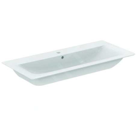 Ideal Standard Connect Air - Double lavabo d’ameublement, 1.040x460x160 mm, avec déversoir, avec Ideal Plus, blanc E0274MA