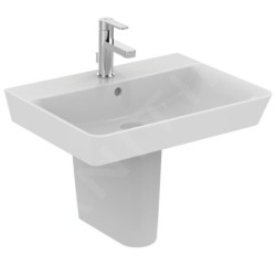 Ideal Standard Connect Air - Lavabo Cube 600x460x160 mm, avec déversoir, ouverture pour mitigeur, avec Ideal Plus, blanc E0298MA