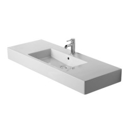Duravit Vero - Lavabo 1250x490 mm, avec un trou pour robinet, blanc alpin 0329120000