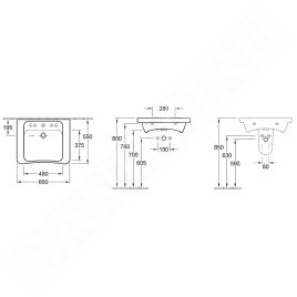 Villeroy & Boch Architectura - Demi-colonne, blanc 72646001