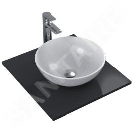 Ideal Standard Strada - Lavabo rond, diamètre : 410 mm, avec Ideal Plus, blanc K0795MA