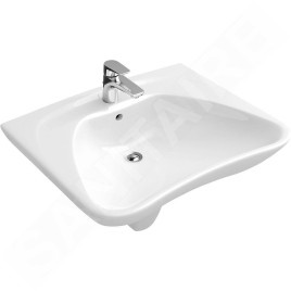 Villeroy & Boch ViCare - Lavabo Vita, 600 mm x 490 mm, blanc - lavabo un trou, avec trop-plein 71196301