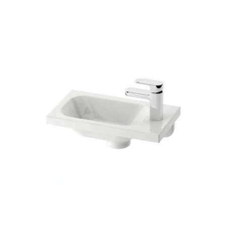 Ravak Chrome - Lave-mains 400x220 mm, avec un trou pour robinet à droite, blanc XJGP1100000