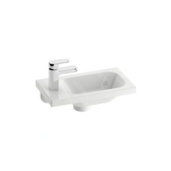 Ravak Chrome - Lave-mains 400x220 mm, avec un trou pour robinet à gauche, blanc XJGL1100000